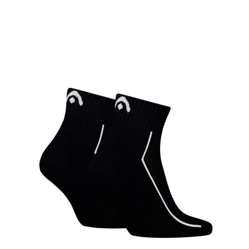 SOCKS TENNIS 2P PERFORMANCE QUARTER BLACK TENNIS HEAD