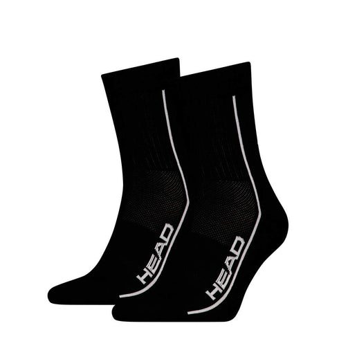 SOCKS TENNIS 2P PERFORMANCE SHORT CREW BLACK TENNIS HEAD