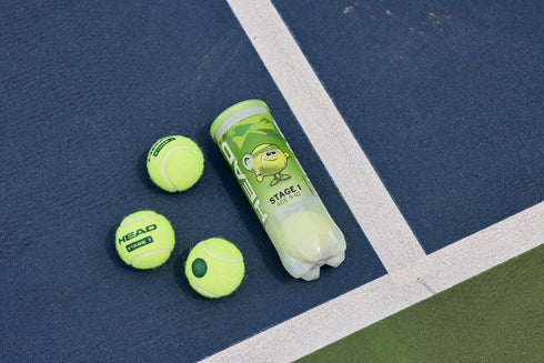 HEAD STAGE 1 GREEN ΚΟΥΤΑ 24Χ3 BALL POLYBAG ΜΠΑΛΛΑΚΙΑ TENNIS