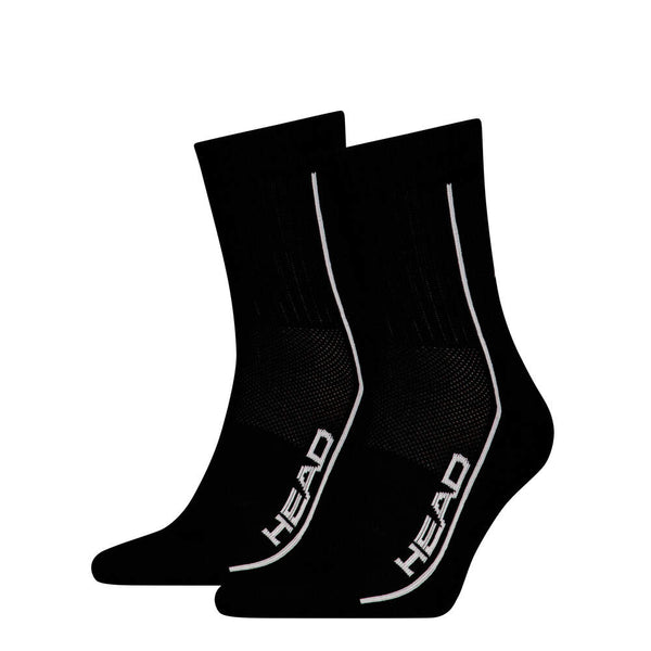 SOCKS TENNIS 2P PERFORMANCE SHORT CREW BLACK TENNIS HEAD